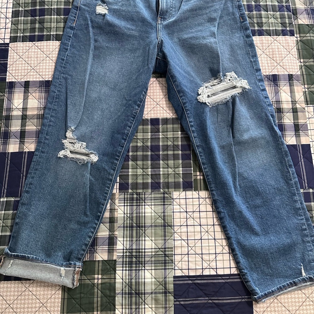 Express Boyfriend Cropped Jeans